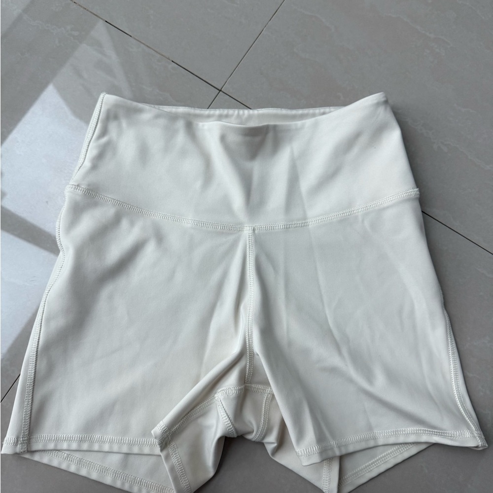 WellBeing + BeingWell White High-Waisted Shorts